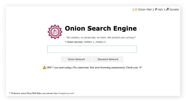the dark web search engine