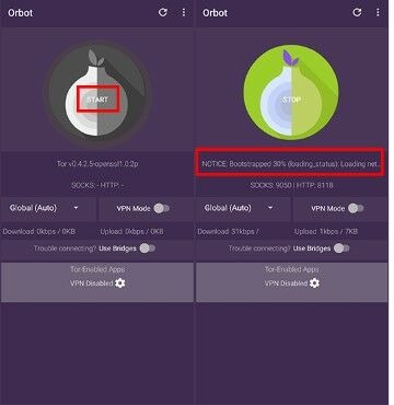 how to get on the dark web android
