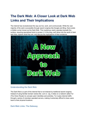 new dark web links